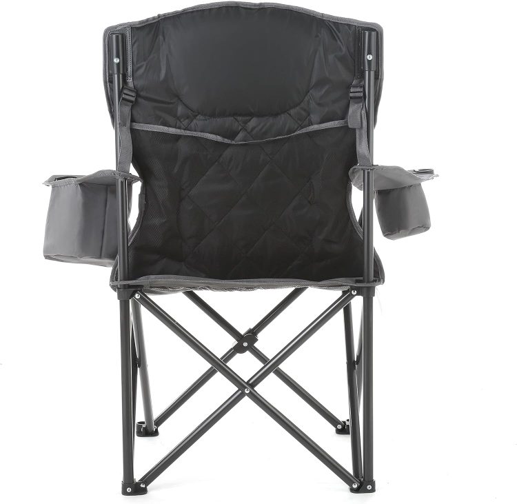 ARROWHEAD OUTDOOR Portable Folding Camping Quad Chair w/ 6-Can Cooler, Cup & Wine Glass Holders, Heavy-Duty Carrying Bag, Padded Armrests, Headrest & Seat, Supports up to 550lbs, USA-Based Support - Image 14