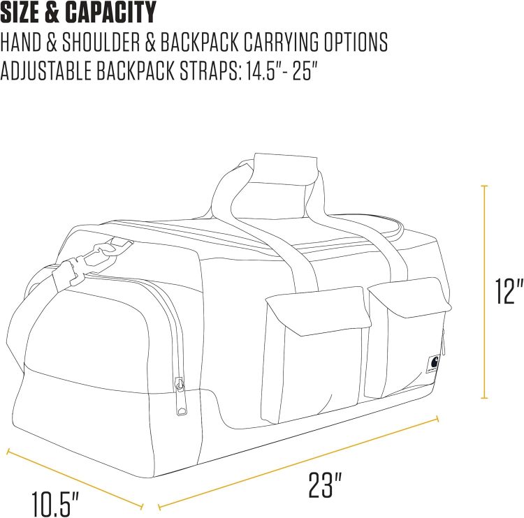 40l Utility Duffel, Heavy-Duty Gear Bag for Jobsite, Gym, & Travel - Image 5